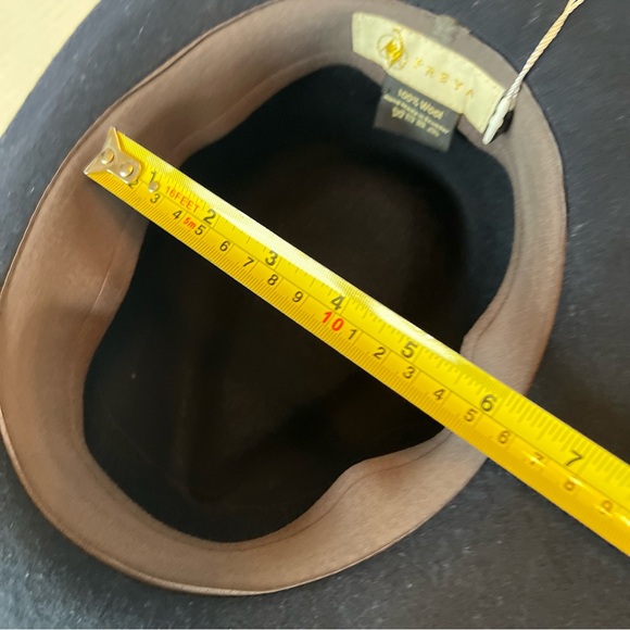 Freya x Veronica Beard Sz L Hat Peppercorn Navy Blue 100% Wool NWT $248 - Picture 8 of 10